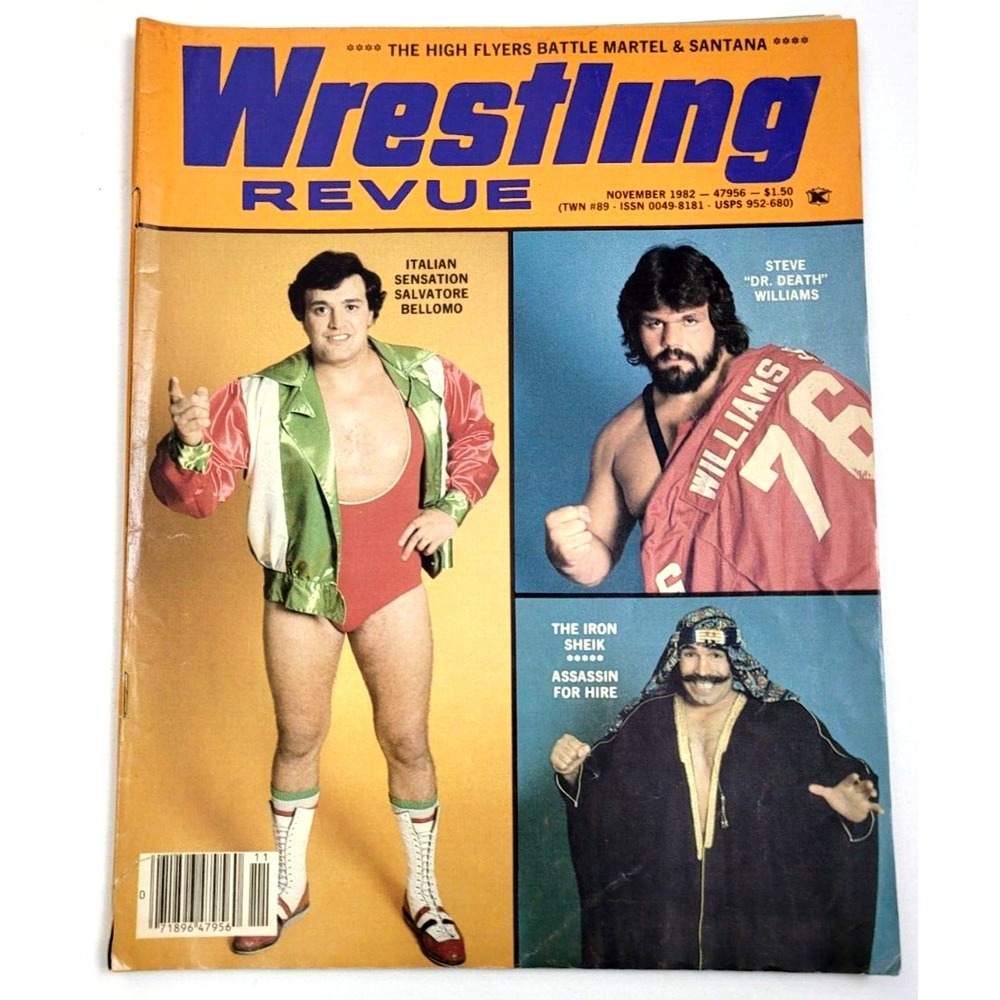 WRESTLING REVUE NOV 1982 - WENDY RICHTER / IRON SHEIK/ DR. DEATH STEVE WILLIAMS